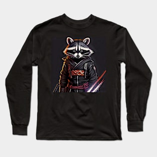 Raccoon Ninja 001 Long Sleeve T-Shirt